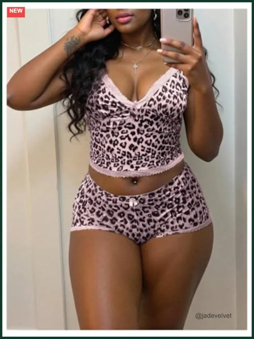 Sleeveless Lace Crop Cami & Shorts Pajama Set